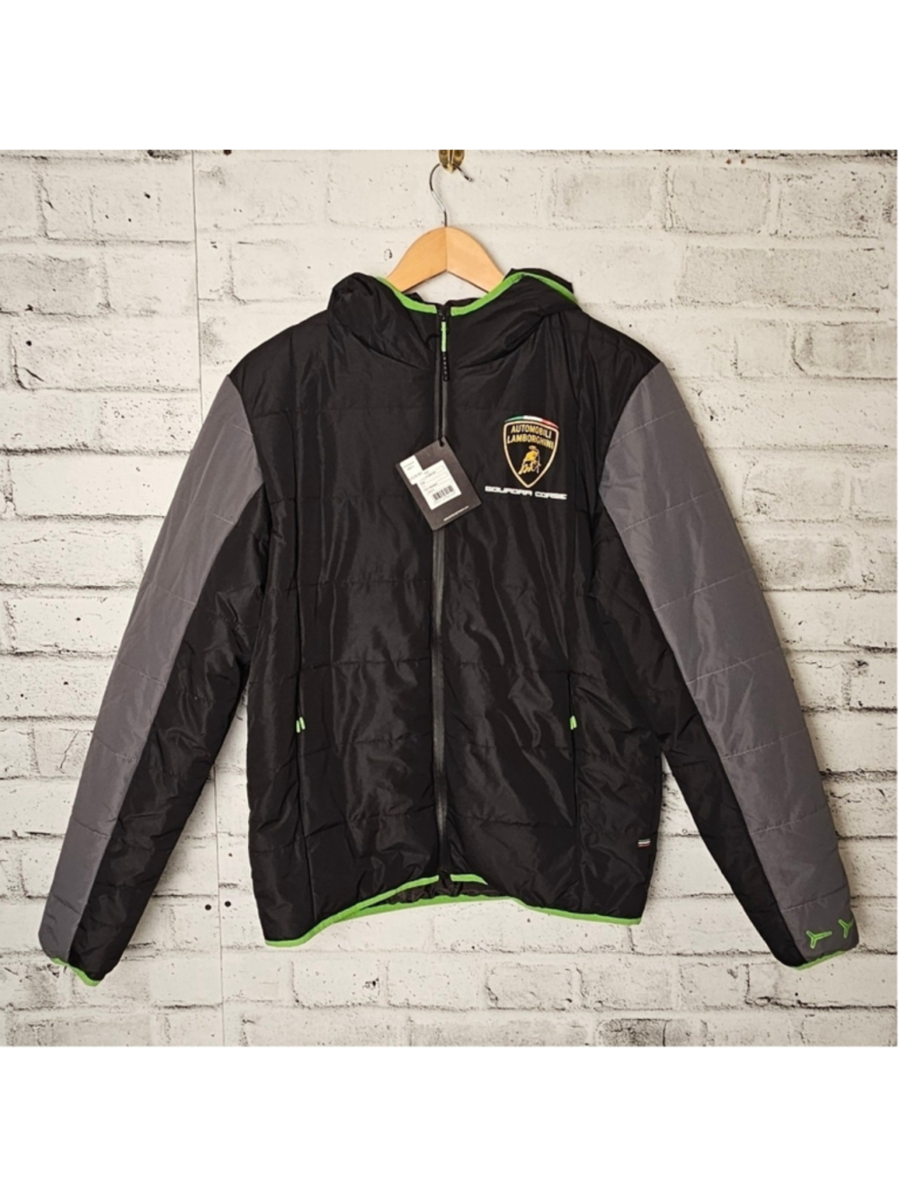 Lamborghini Squadra Corse Mens Padded Hooded Jacket Small NWT